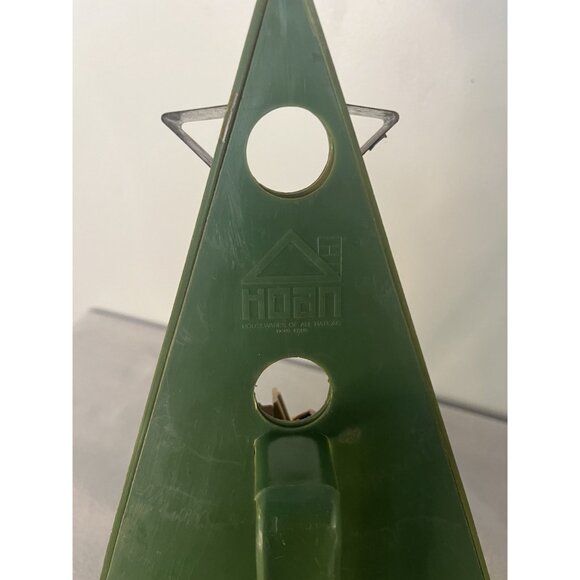 Vintage HOAN Green Christmas Tree Cookie Cutter Stand With 8 Assorted Metal Cutt - Picture 7 of 8